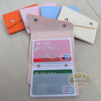 韓國(guó)淑女皮質(zhì)銀行卡身份證收納袋卡包卡套卡冊(cè)證件套12 16 24卡位-淘寶網(wǎng)