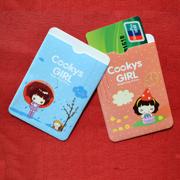 【廠家直銷手繪雙面2位卡套 PVC公交卡套 防磁銀行卡卡套定做】價格,廠家,圖片,卡包、卡套,義烏市天勤電子商務商行-